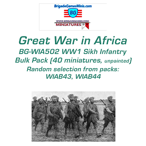 BG-WIA502 Sikh Infantry Bulk Pack (40 Random), WW1 
